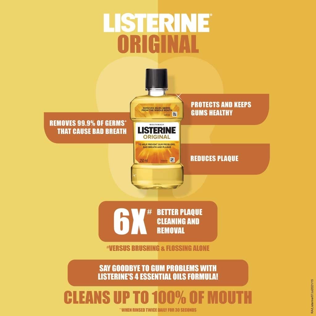 Listerine Mouthwash Liquid Original 250 ml