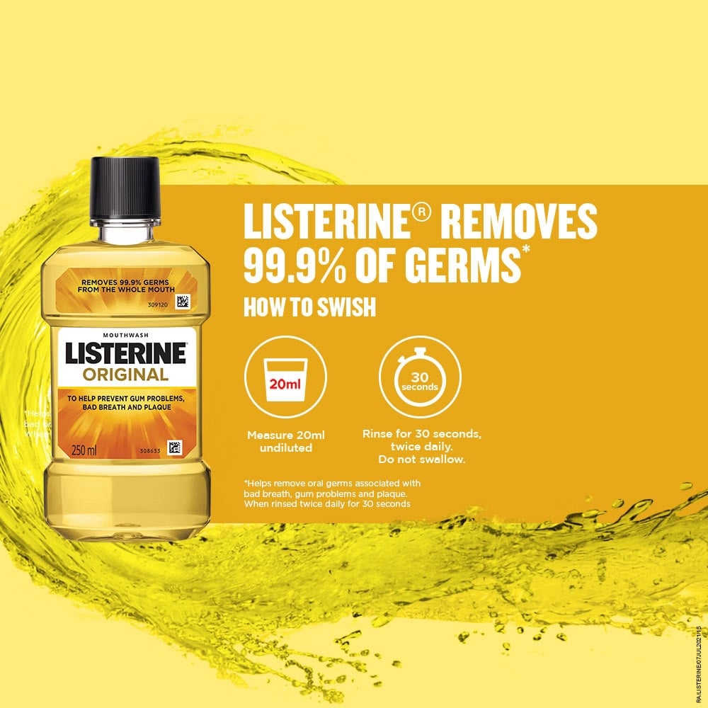 Listerine Mouthwash Liquid Original 250 ml