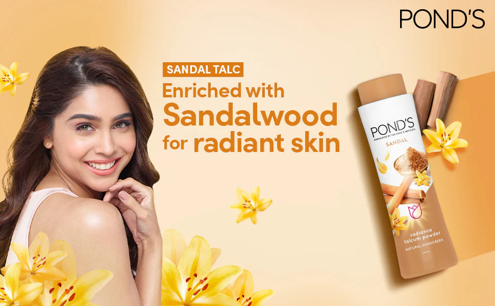 POND'S Sandal Radiance Talcum Powder Natural Sunscreen 300 g