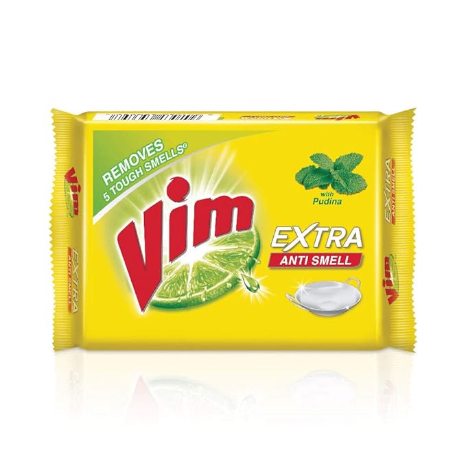 Vim Extra Anti Smell Pudina Dishwash Bar 250 g
