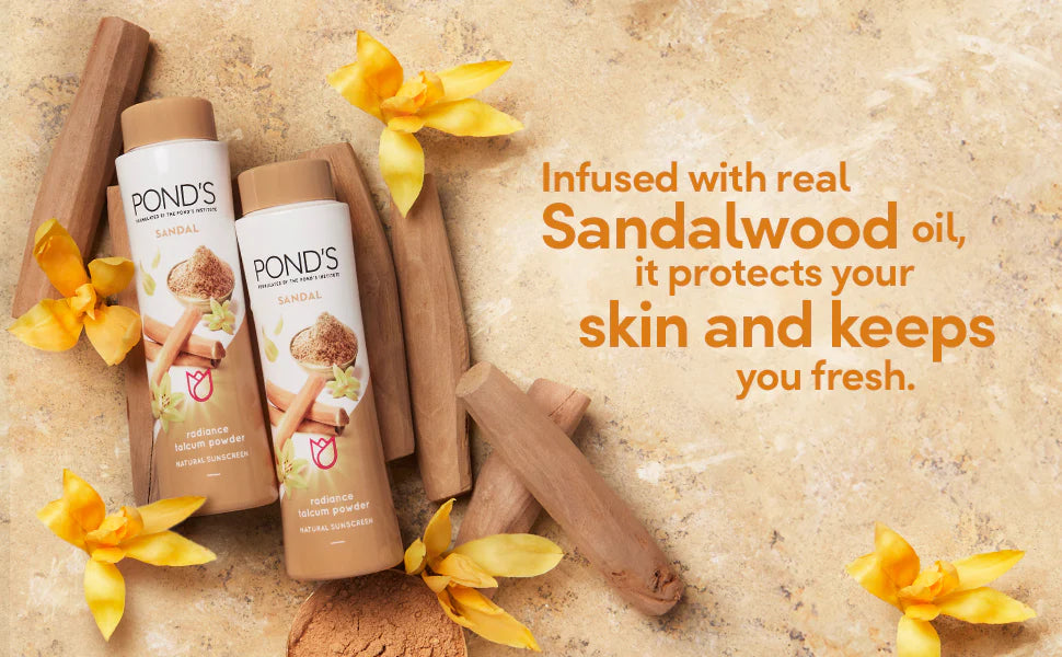 POND'S Sandal Radiance Talcum Powder Natural Sunscreen 300 g